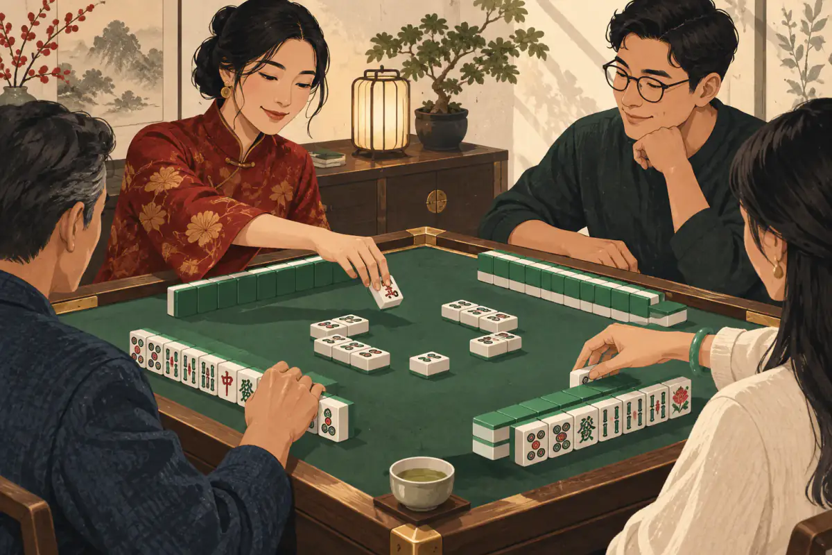 Illustration for Mahjong Etiquette Every Beginner Should Know