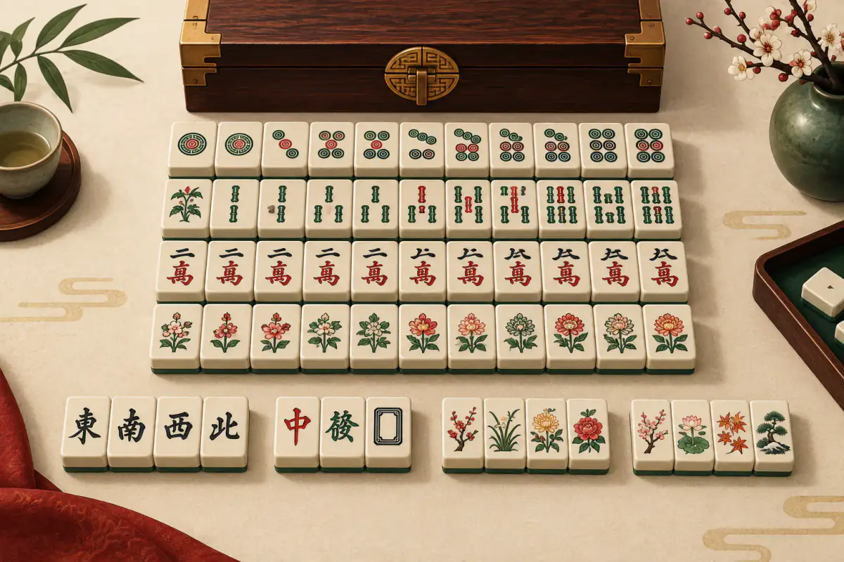 Illustration for How Many Tiles Are in a Mahjong Set?