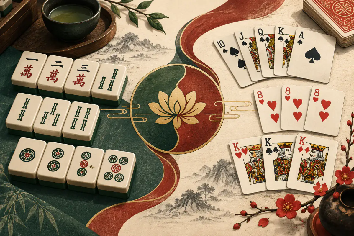 Illustration for Mahjong vs Rummy: Similarities and Differences