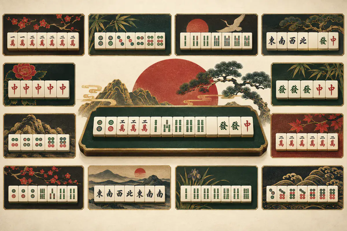 Illustration for 10 Chinese Official Mahjong Fan Patterns You'll See Most Often