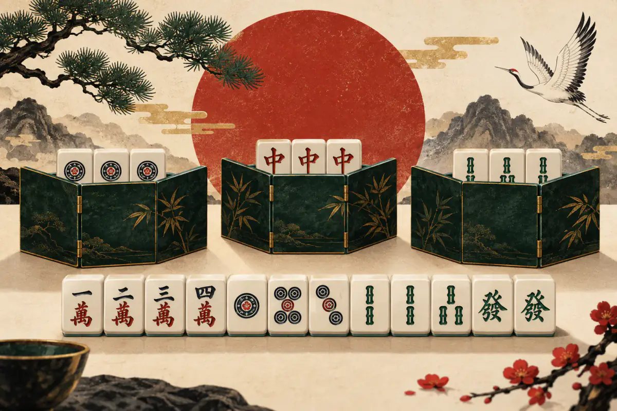 Illustration for Sanankou Yaku: Three Closed Triplets